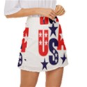 Usa Stars Fourth Of July Symbol America Usa Stars Mini Front Wrap Skirt View3