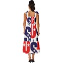 Usa Stars Fourth Of July Symbol America Usa Stars Tie-Strap Tiered Midi Chiffon Dress View4