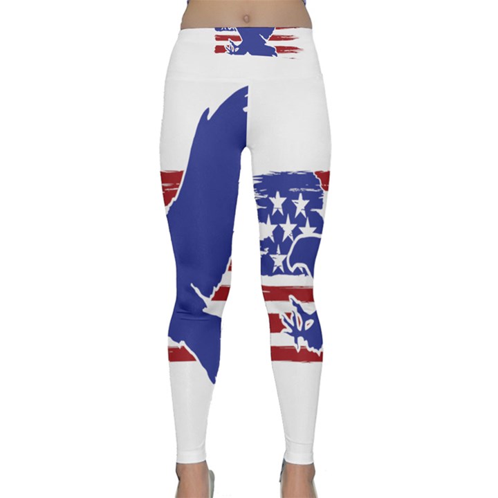 Usa Flag Eagle Symbol American Bald Eagle Country Classic Yoga Leggings