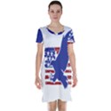 Usa Flag Eagle Symbol American Bald Eagle Country Short Sleeve Nightdress View1