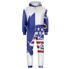 Usa Flag Eagle Symbol American Bald Eagle Country Hooded Jumpsuit (men)