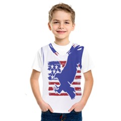 Usa Flag Eagle Symbol American Bald Eagle Country Kids  Basketball Tank Top by Wegoenart