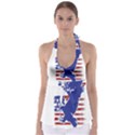 Usa Flag Eagle Symbol American Bald Eagle Country Babydoll Tankini Top View1