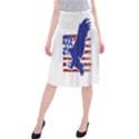 Usa Flag Eagle Symbol American Bald Eagle Country Midi Beach Skirt View1