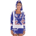 Usa Flag Eagle Symbol American Bald Eagle Country Long Sleeve Hooded T-shirt View1