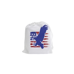 Usa Flag Eagle Symbol American Bald Eagle Country Drawstring Pouch (xs) by Wegoenart