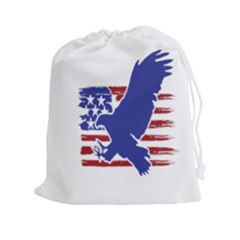 Usa Flag Eagle Symbol American Bald Eagle Country Drawstring Pouch (2xl) by Wegoenart