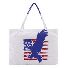 Usa Flag Eagle Symbol American Bald Eagle Country Medium Tote Bag by Wegoenart