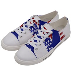 Usa Flag Eagle Symbol American Bald Eagle Country Women s Low Top Canvas Sneakers by Wegoenart