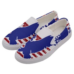 Usa Flag Eagle Symbol American Bald Eagle Country Men s Canvas Slip Ons by Wegoenart