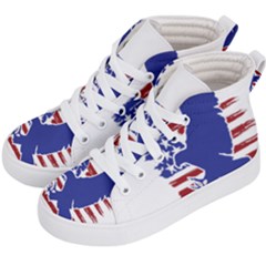 Usa Flag Eagle Symbol American Bald Eagle Country Kids  Hi-top Skate Sneakers by Wegoenart