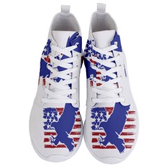 Usa Flag Eagle Symbol American Bald Eagle Country Men s Lightweight High Top Sneakers by Wegoenart