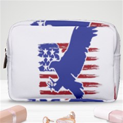 Usa Flag Eagle Symbol American Bald Eagle Country Make Up Pouch (medium) by Wegoenart