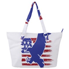 Usa Flag Eagle Symbol American Bald Eagle Country Full Print Shoulder Bag by Wegoenart