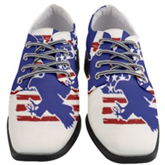 Usa Flag Eagle Symbol American Bald Eagle Country Women Heeled Oxford Shoes by Wegoenart