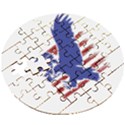 Usa Flag Eagle Symbol American Bald Eagle Country Wooden Puzzle Round View3