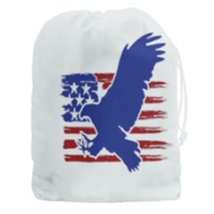 Usa Flag Eagle Symbol American Bald Eagle Country Drawstring Pouch (3xl) by Wegoenart