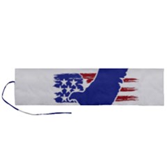 Usa Flag Eagle Symbol American Bald Eagle Country Roll Up Canvas Pencil Holder (l) by Wegoenart