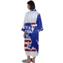 Usa Flag Eagle Symbol American Bald Eagle Country Maxi Satin Kimono View2