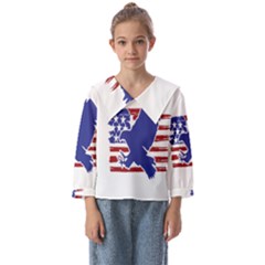 Usa Flag Eagle Symbol American Bald Eagle Country Kids  Sailor Shirt by Wegoenart