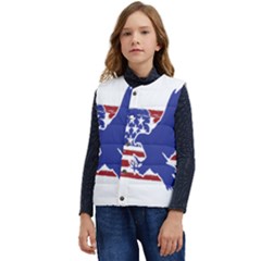 Usa Flag Eagle Symbol American Bald Eagle Country Kid s Short Button Up Puffer Vest	