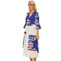 Usa Flag Eagle Symbol American Bald Eagle Country Midsummer Wrap Dress View2