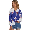 Usa Flag Eagle Symbol American Bald Eagle Country Women s Long Sleeve Button Down Shirt View2