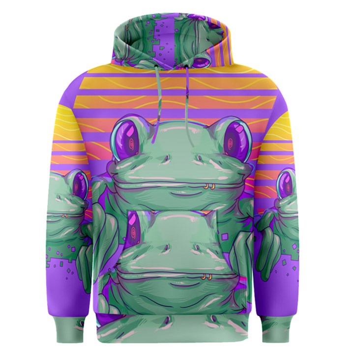 Frog Animal Sun Amphibian Figure Digital Art Men s Core Hoodie