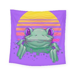 Frog Animal Sun Amphibian Figure Digital Art Square Tapestry (small)