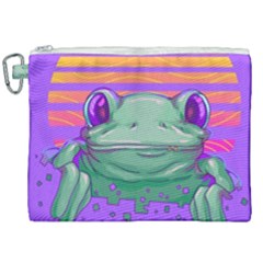 Frog Animal Sun Amphibian Figure Digital Art Canvas Cosmetic Bag (xxl) by Wegoenart