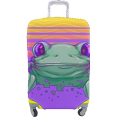 Frog Animal Sun Amphibian Figure Digital Art Luggage Cover (large) by Wegoenart