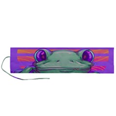 Frog Animal Sun Amphibian Figure Digital Art Roll Up Canvas Pencil Holder (l) by Wegoenart