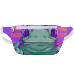 Frog Animal Sun Amphibian Figure Digital Art Waist Bag  by Wegoenart