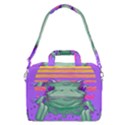 Frog Animal Sun Amphibian Figure Digital Art MacBook Pro 16  Shoulder Laptop Bag View2