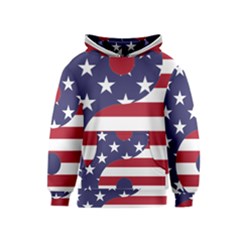 Yang Yin America Flag Abstract Art Asian Balance Kids  Pullover Hoodie