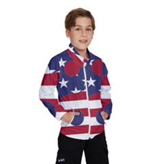 Yang Yin America Flag Abstract Art Asian Balance Kids  Windbreaker