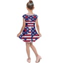 Yang Yin America Flag Abstract Art Asian Balance Kids  Cap Sleeve Dress View2