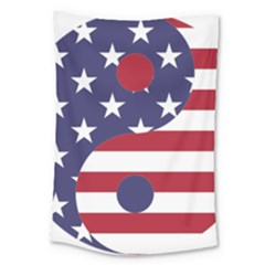 Yang Yin America Flag Abstract Art Asian Balance Large Tapestry