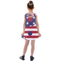 Yang Yin America Flag Abstract Art Asian Balance Kids  Cross Back Dress View2