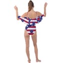 Yang Yin America Flag Abstract Art Asian Balance Drape Piece Swimsuit View2