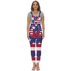 Yang Yin America Flag Abstract Art Asian Balance Women s Pinafore Overalls Jumpsuit by Wegoenart