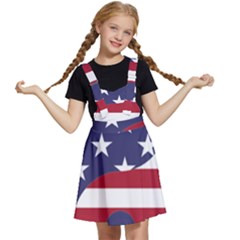 Yang Yin America Flag Abstract Art Asian Balance Kids  Apron Dress by Wegoenart