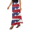 Yang Yin America Flag Abstract Art Asian Balance Tiered Ruffle Maxi Skirt View2