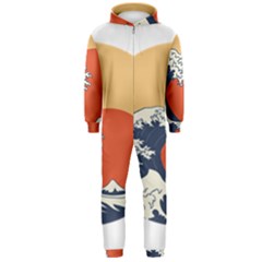 The Great Wave Off Kanagawa Waves Hooded Jumpsuit (men)