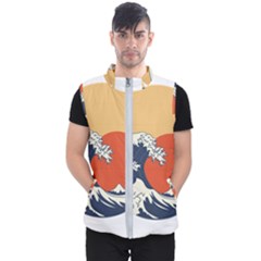 The Great Wave Off Kanagawa Waves Men s Puffer Vest