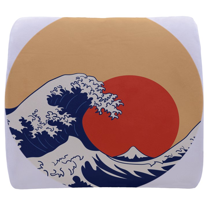 The Great Wave Off Kanagawa Waves Back Support Cushion