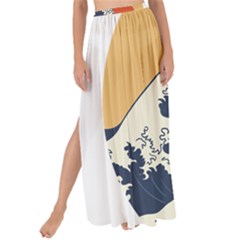 The Great Wave Off Kanagawa Waves Maxi Chiffon Tie-up Sarong by Wegoenart