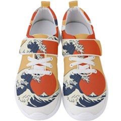 The Great Wave Off Kanagawa Waves Men s Velcro Strap Shoes by Wegoenart