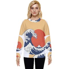 The Great Wave Off Kanagawa Waves Hidden Pocket Sweatshirt