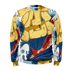 Wave Fish Koi Splash Character Carp Men s Sweatshirt